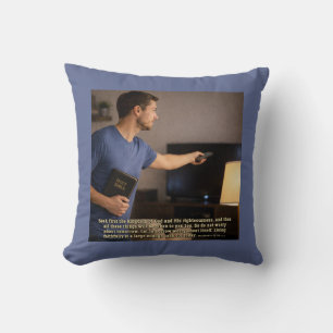 Living faithfully is enough throw pillow