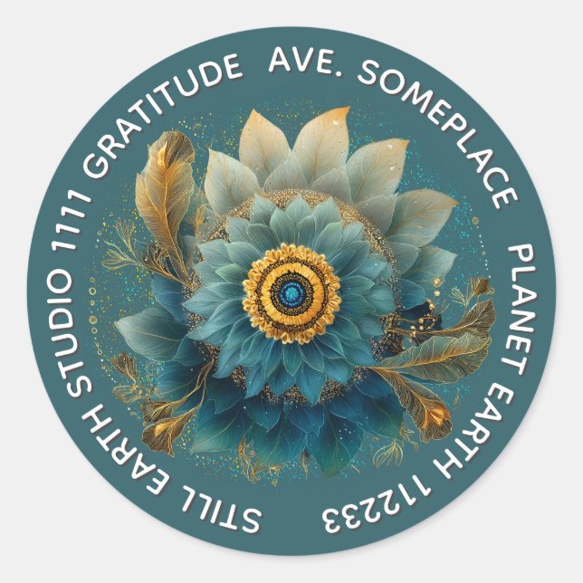 Living Field | Mandala Classic Round Sticker (Front)