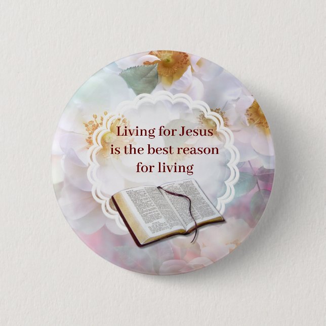 Living for Jesus Button (Front)