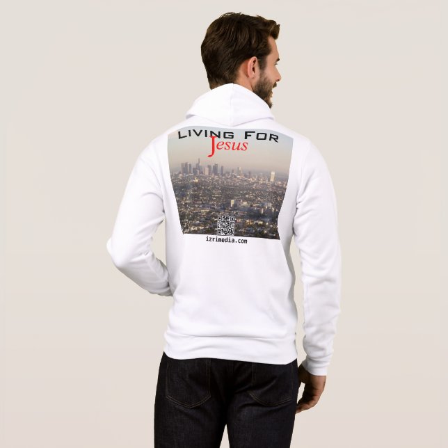 Living For Jesus T-Shirt Hoodie (Back Full)