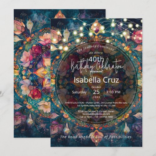 Living Garden | Floral Mandala Design Invitation