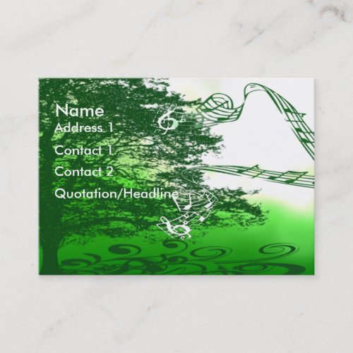 Living Green Creates a Melody All Around Us_ Business Card
