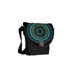 Living Green Mandala kaleidoscope mini messenger Courier Bag Living Green Mandala kaleidoscope mini messenger Courier Bag