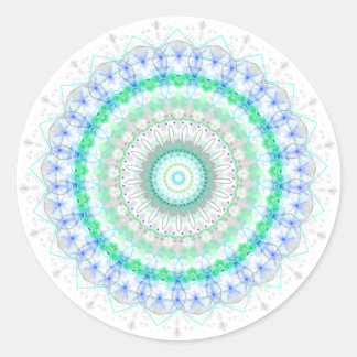 Living Green Mandala kaleidoscope stickers
