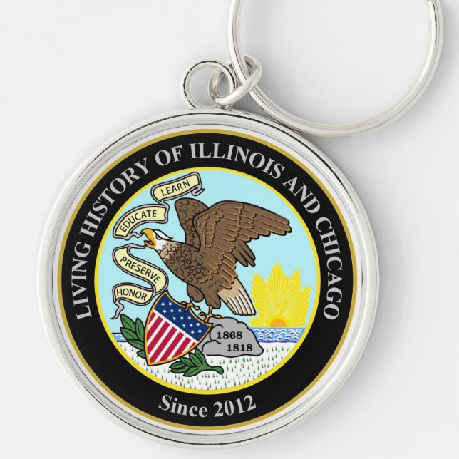 Living History of Illinois and Chicago® Group Keychain (Front)