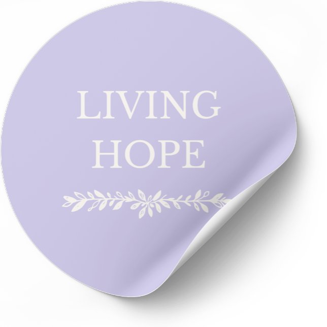 Living Hope – Christian Easter Sticker (Faith-based Easter sticker inspired by Scripture and resurrection hope.)