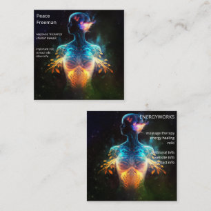Living Hope   Spiritual Energy Square Business Card