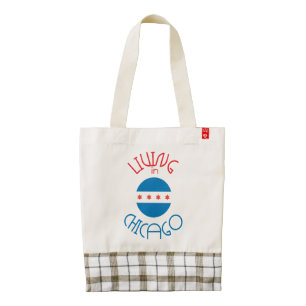 Living in Chicago Zazzle HEART Tote Bag