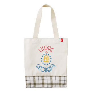 Living in Georgia Zazzle HEART Tote Bag