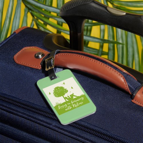 Living In Harmony In Nature Luggage Tag
