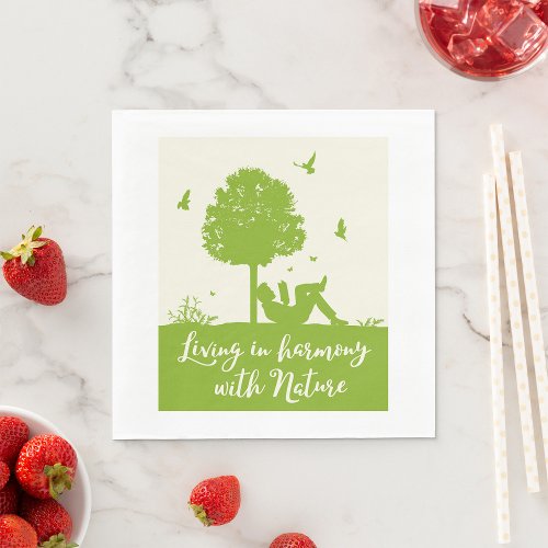 Living In Harmony In Nature Napkins