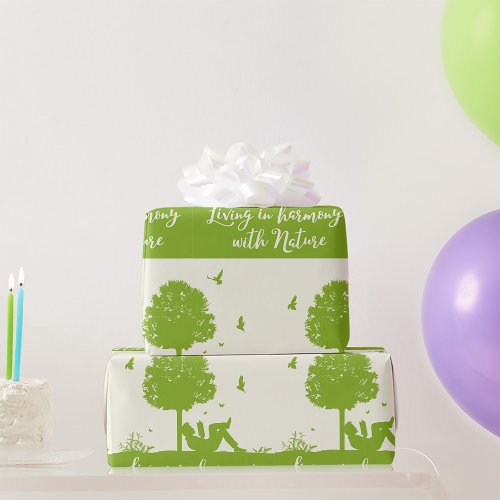 Living In Harmony In Nature Wrapping Paper