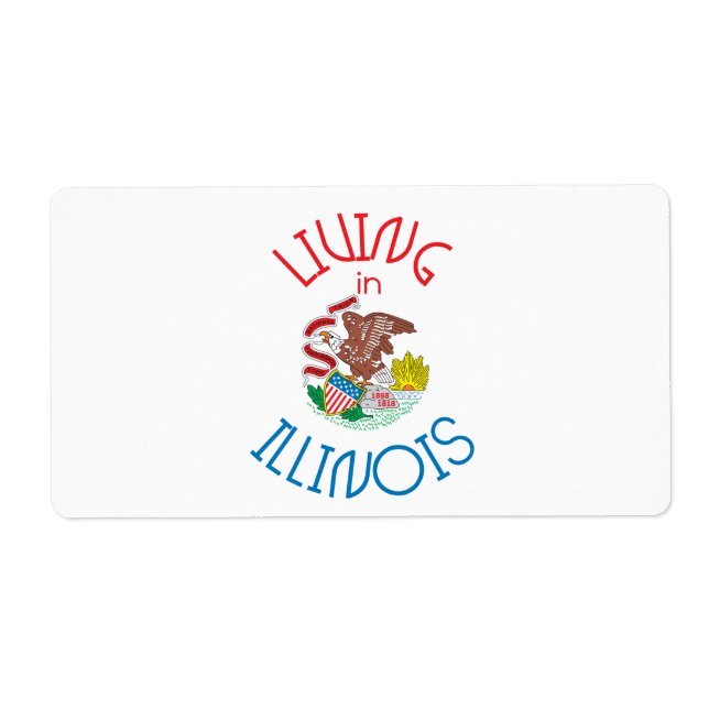 Living in Illinois Label (Front)