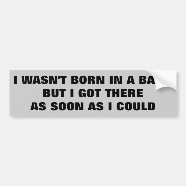 Living in the Barn Horse Trailer Bumper Sticker (Front)