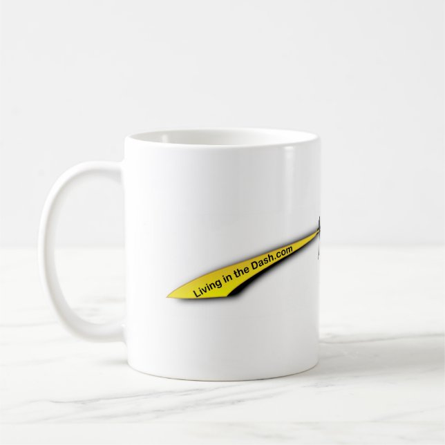 Living in the Dash Banner Mug - with Dash Cross (Left)