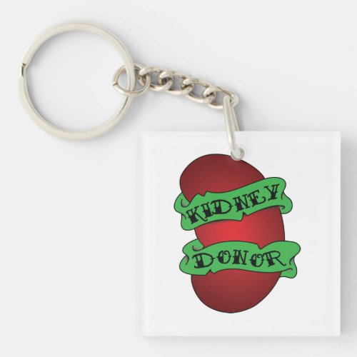 Living Kidney Donor Tattoo Keychain