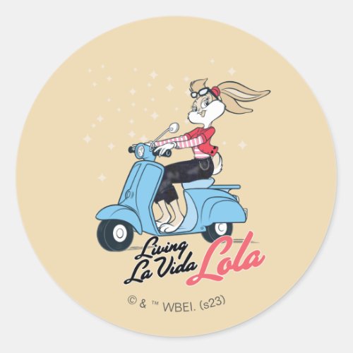 Living La Vida Lola Scooter Graphic Classic Round Sticker