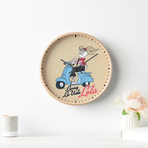 Living La Vida Lola Scooter Graphic Clock