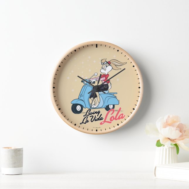 Living La Vida Lola Scooter Graphic Clock (Home)