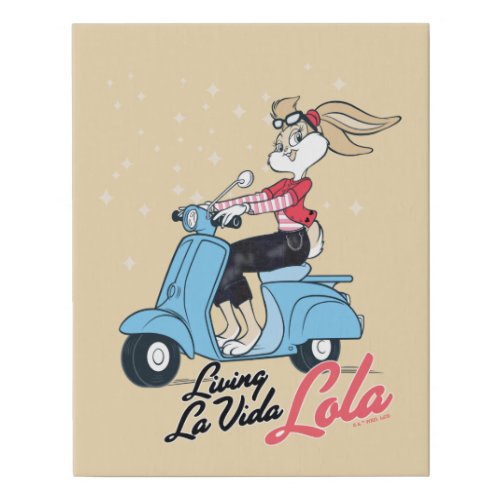 Living La Vida Lola Scooter Graphic Faux Canvas Print