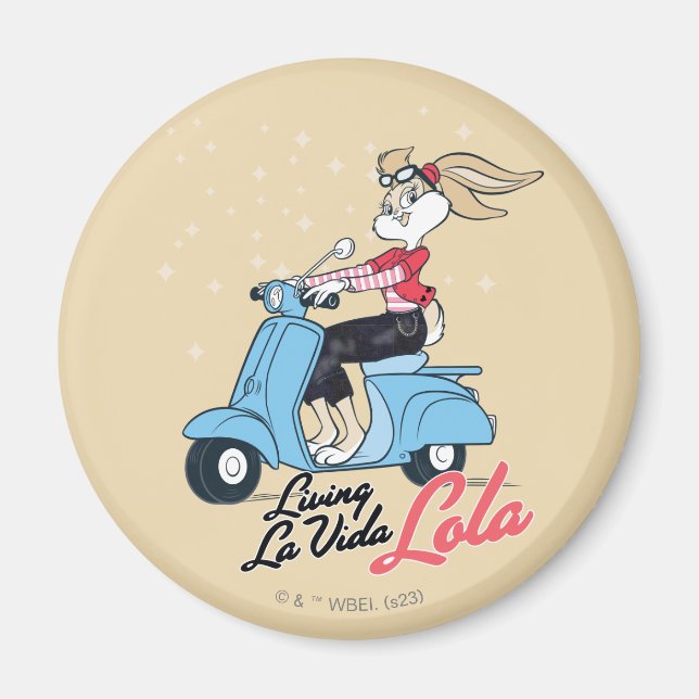 Living La Vida Lola Scooter Graphic Magnet (Front)