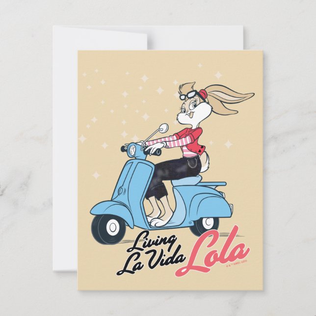Living La Vida Lola Scooter Graphic Note Card (Front)
