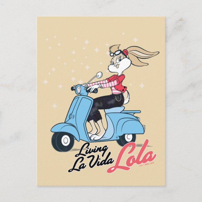 Living La Vida Lola Scooter Graphic Postcard (Front)