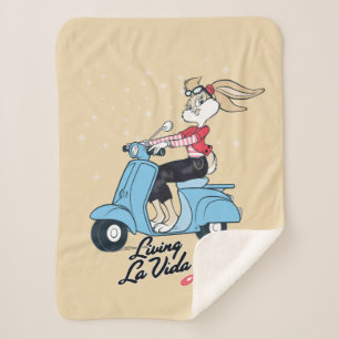Living La Vida Lola Scooter Graphic Sherpa Blanket
