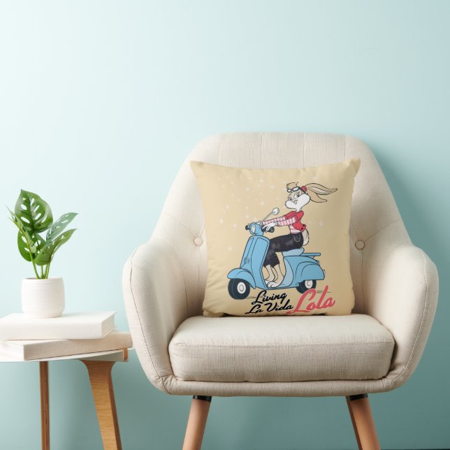 Living La Vida Lola Scooter Graphic Throw Pillow (Chair)