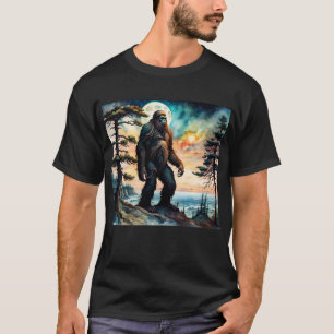 Living Large Super sized Sasquatch on Mountain T-Shirt