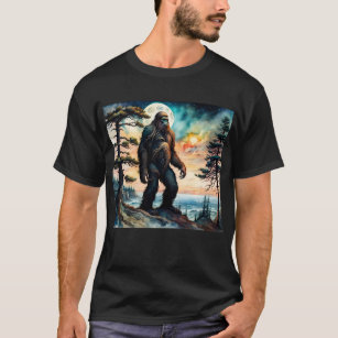 Living Large  Super sized Sasquatch on Mountain T-Shirt