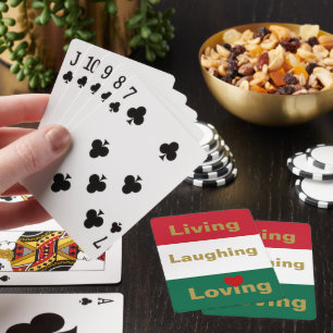Living, Laughing, Loving Poker Cards