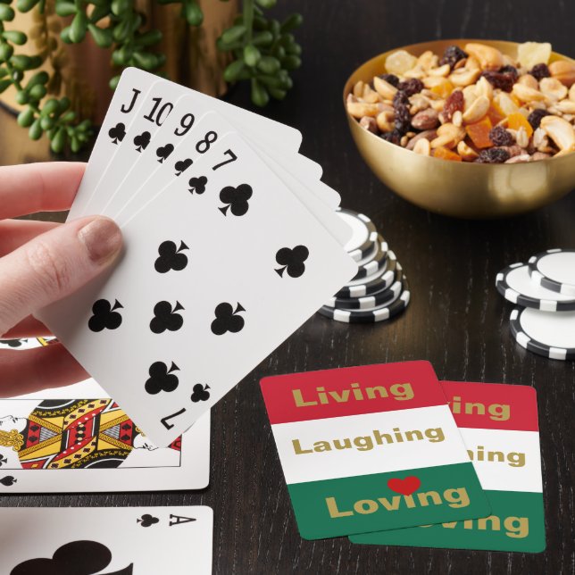 Living, Laughing, Loving  Poker Cards (In Situ)