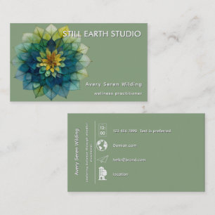 Living Leaves Mandala Business Card