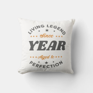 Living Legend Birthday Gift   Personalized Throw Pillow