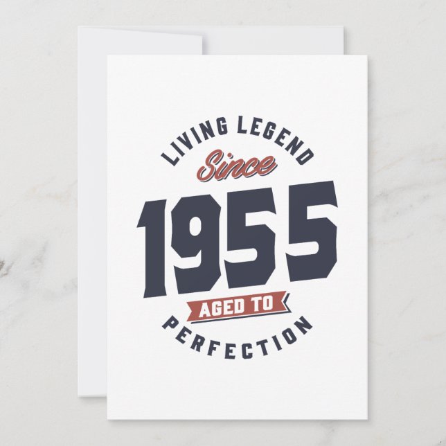 Living Legend Since 1955 Birthday Gift Thank You Card (Front)