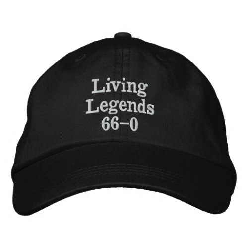 living legends 66_0 Mens Black Embroidered Cap