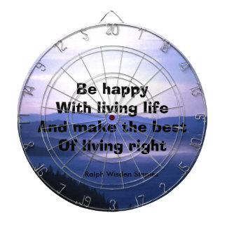 Living life dartboard with darts