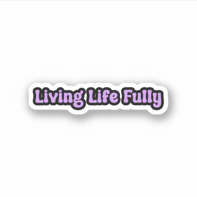 Living Life Fully Purple Epilepsy Awareness Sticker (Front)