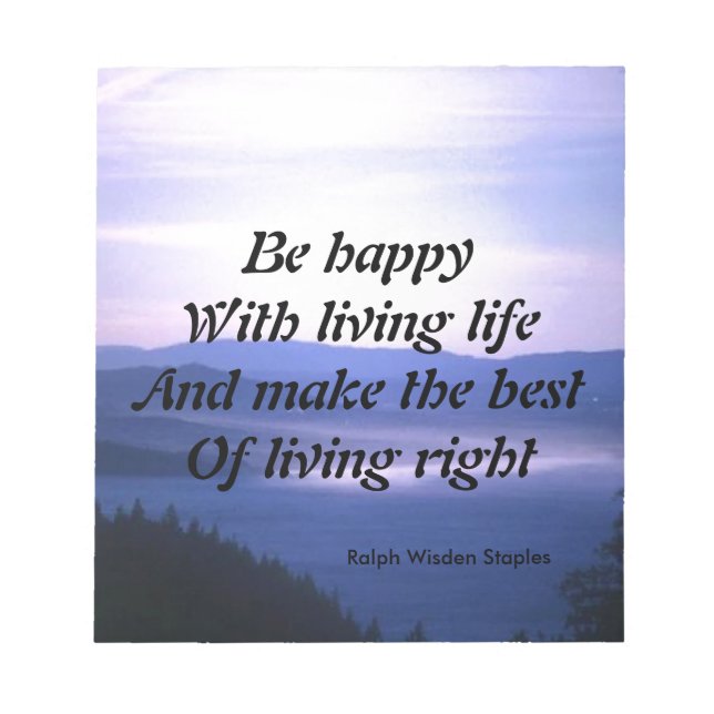 Living life notepad (Front)