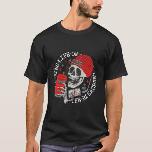 Living Life On The Bleachers Funny Hockey Mommy Qu T-Shirt