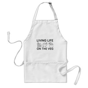 Living Life On The Veg Adult Apron