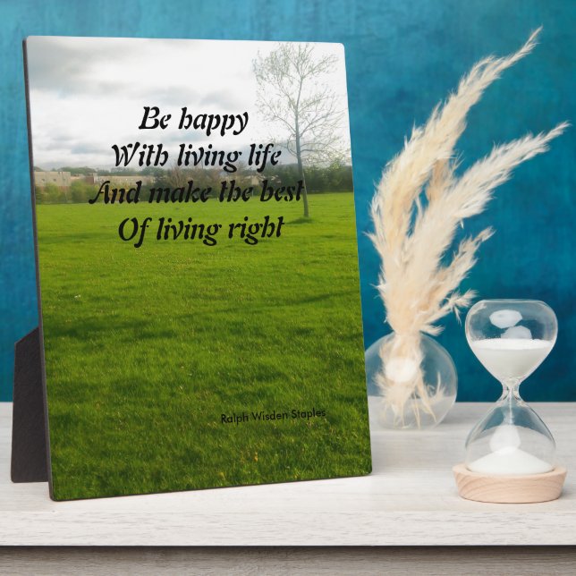 Living life plaque (Side)