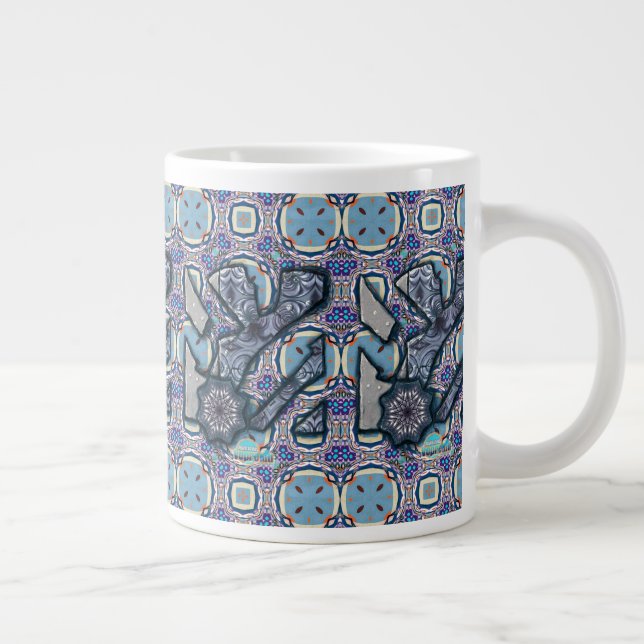 Living Metal No 2 by Alexandra Cook aka Linandara Large Coffee Mug (Right)