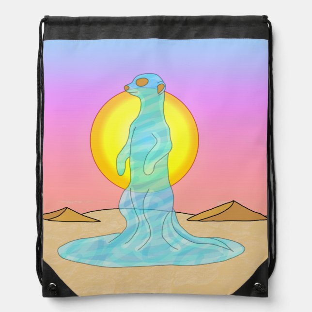 Living Mirage Drawstring Bag (Front)