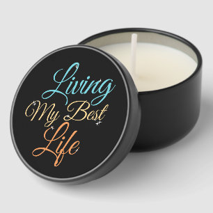 Living My Best Life - Positivity Quote Mini Candle Favors