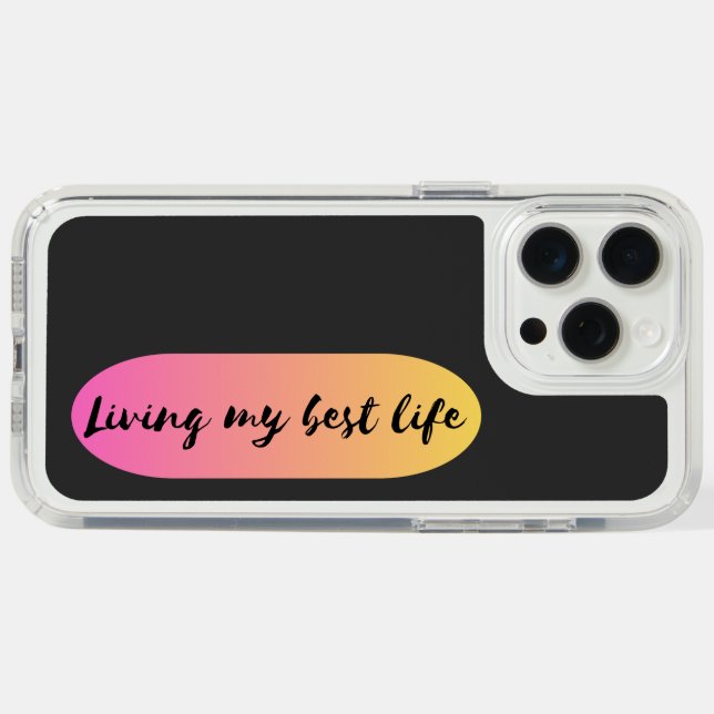 living my best life speck iPhone case (Horz (White Titanium))