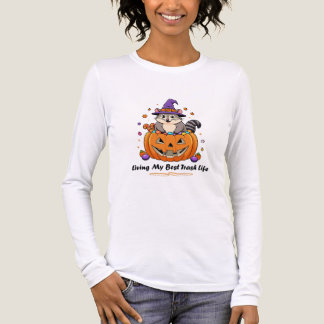 Living My Best Trash Life Halloween Opossum Tri-Blend Shirt