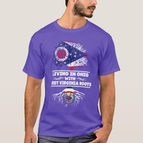 Living Ohio With West Virginia Root Shirt