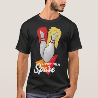 Living On A Spare Bowling League Team T-Shirt